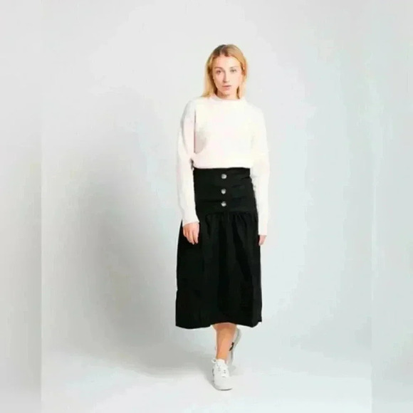 Rita Row Beauty in the Buttons Wool Skirt - Picture 3 of 5